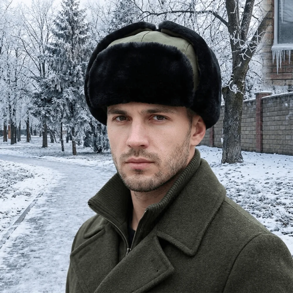 Fashion Plush Windproof Pilot Hat Windproof Soft Ear Protection Cap Warm Anti-cold Winter Ear Cap Women