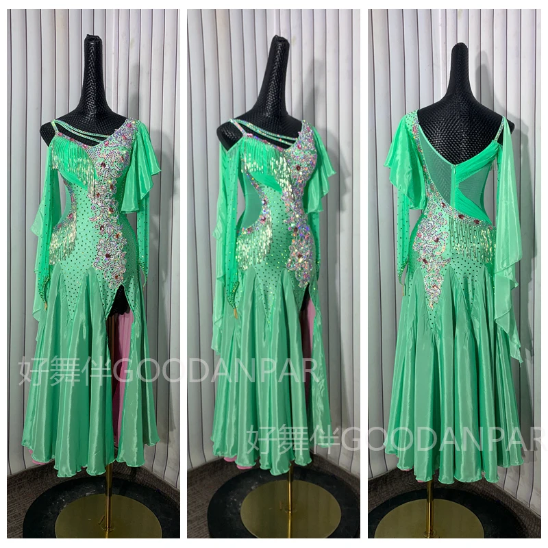 GOODANPAR  American smooth Ballroom Dance Competition Dresses Dance Costumes Waltz Dress For Dancing Clothes Dance Wear Dress