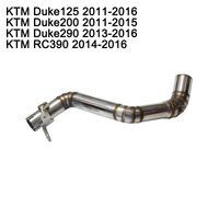 For KTM DUKE 125 2011 to 2015 DUKE 200 2012 to 2016 DUKE 390 2013- 2016 Slip-on Exhaust Escape Middle Link Pipe Stainless steel