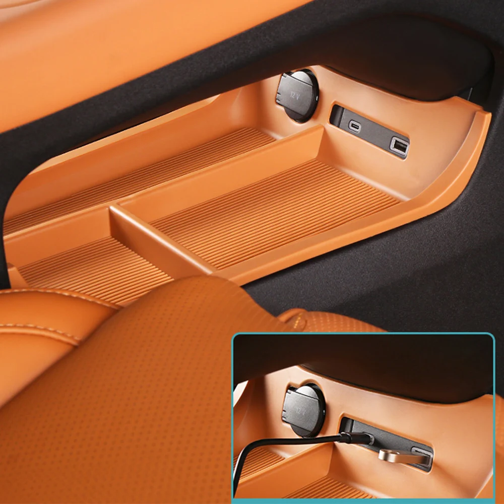 ل 2024 2025 Leapmotor C10 C16 التحكم المركزي صندوق تخزين التقسيم السفلي تعديل الملحقات صندوق تخزين المواد TPR