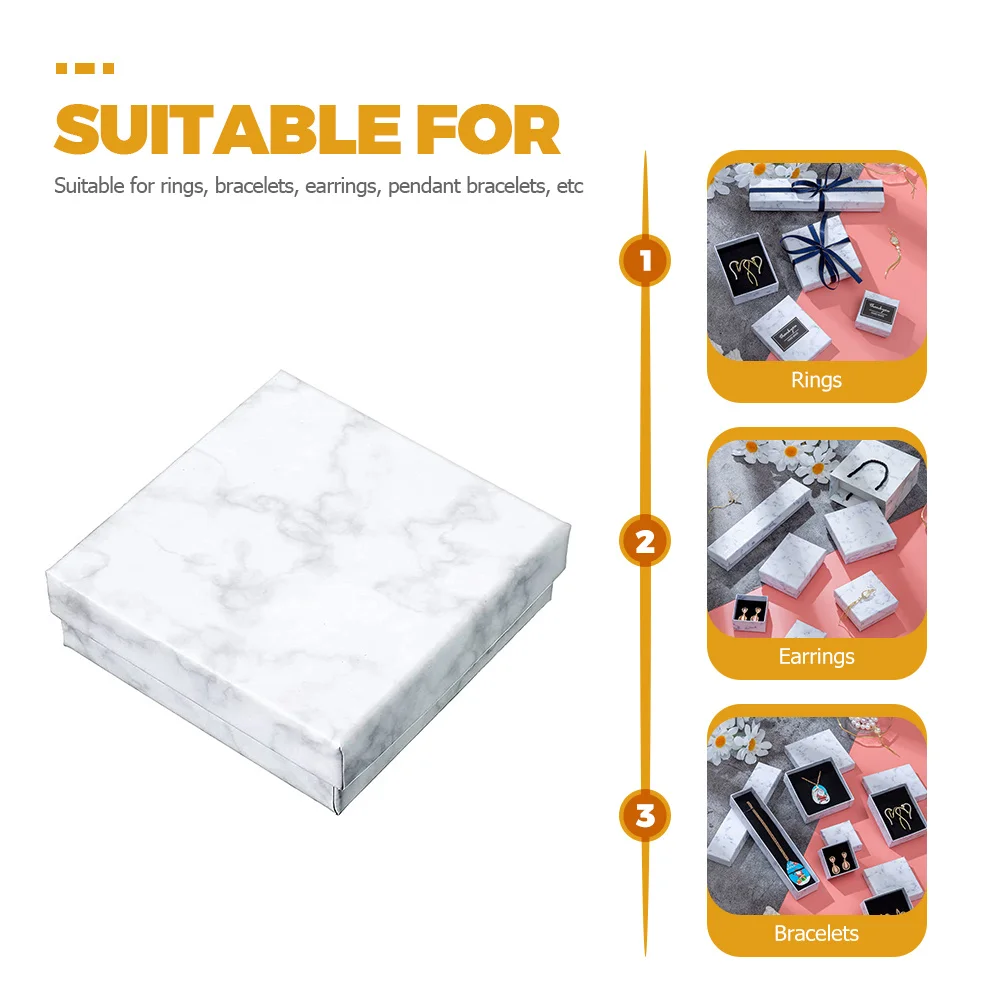 

12Pcs Bracelet Box Jewelry Boxes Bulk Packaging for Necklace Earring Holder Portable Elegant Organizer Home Shop Display Use