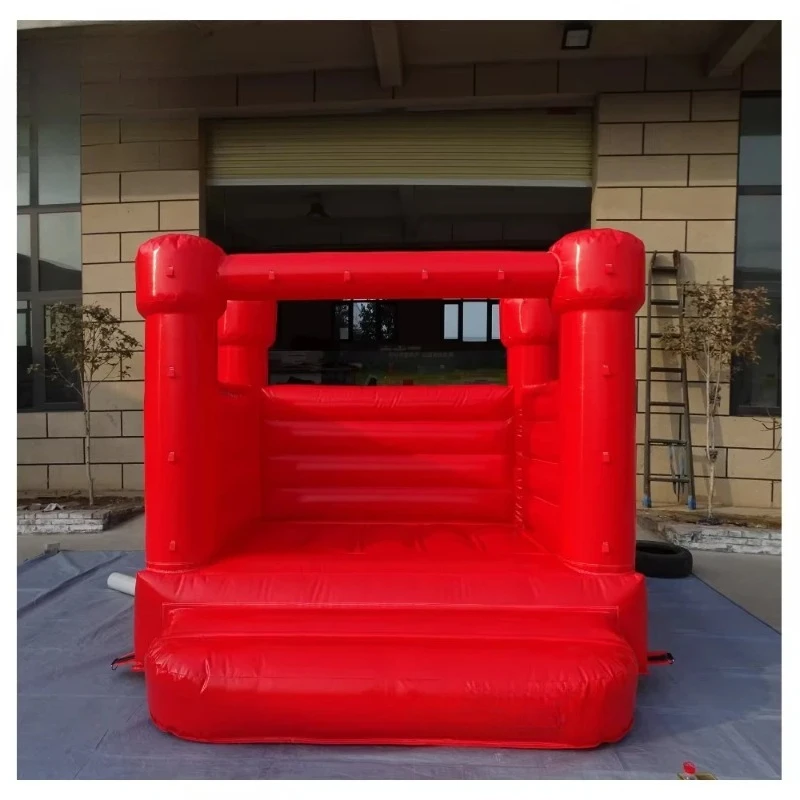 Commercial PVC White Trampoline 8x8ft Mini Trampoline Rainbow Red Bounce Castle Express Gate Inflatable Cartoon Character