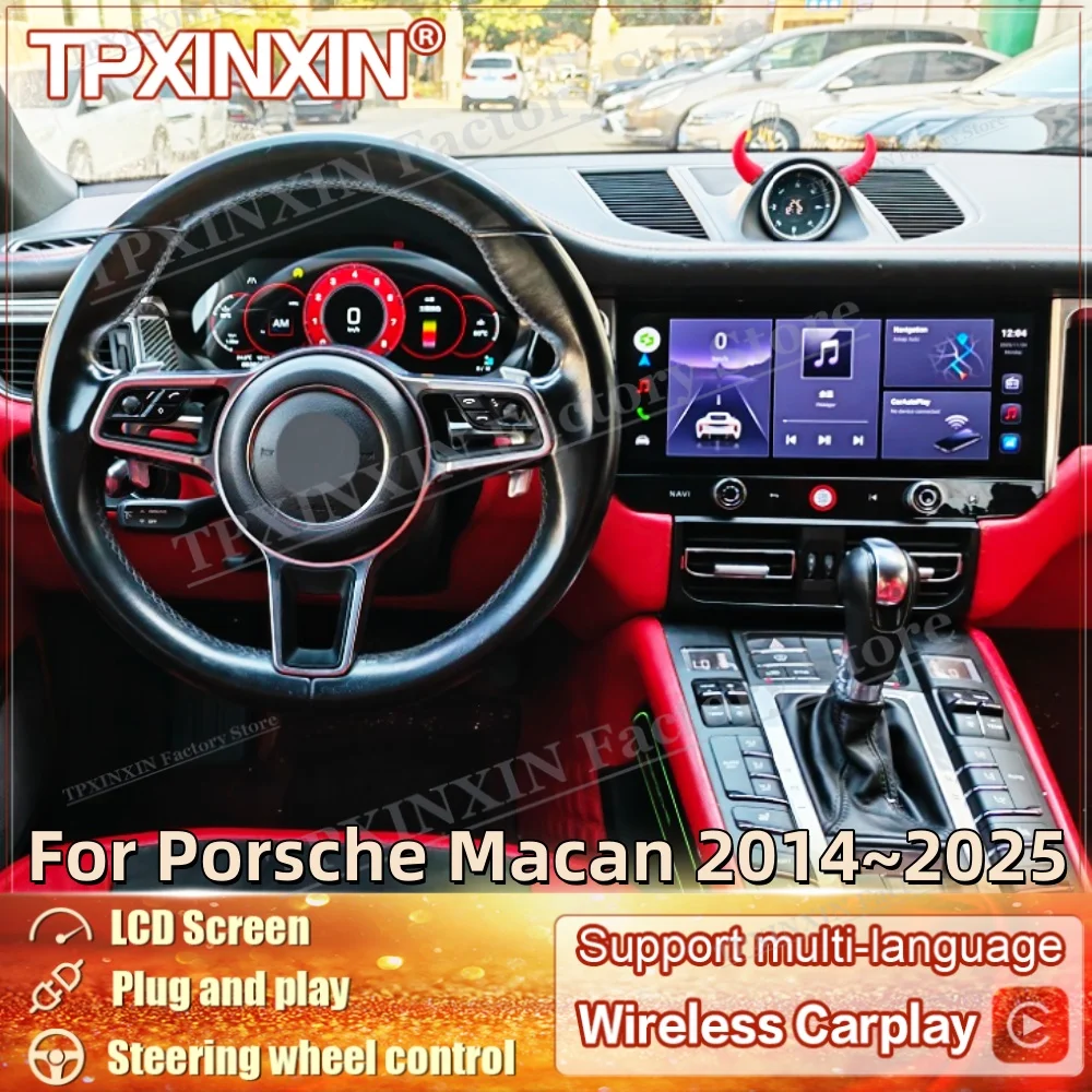 

12,1-дюймовая ЖК-панель приборов для Porsche Macan 2014-2025: цифровая приборная панель, датчики, спидометр, блок приборов