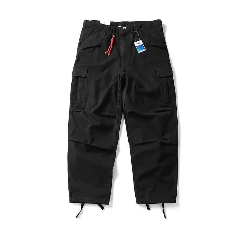 اليابانية حبل أحمر مايكرو مدبب العمل السراويل الرجال العصرية الأمريكية الرجعية فضفاضة واسعة الساق السراويل غير رسمية متعددة الاستخدامات #6