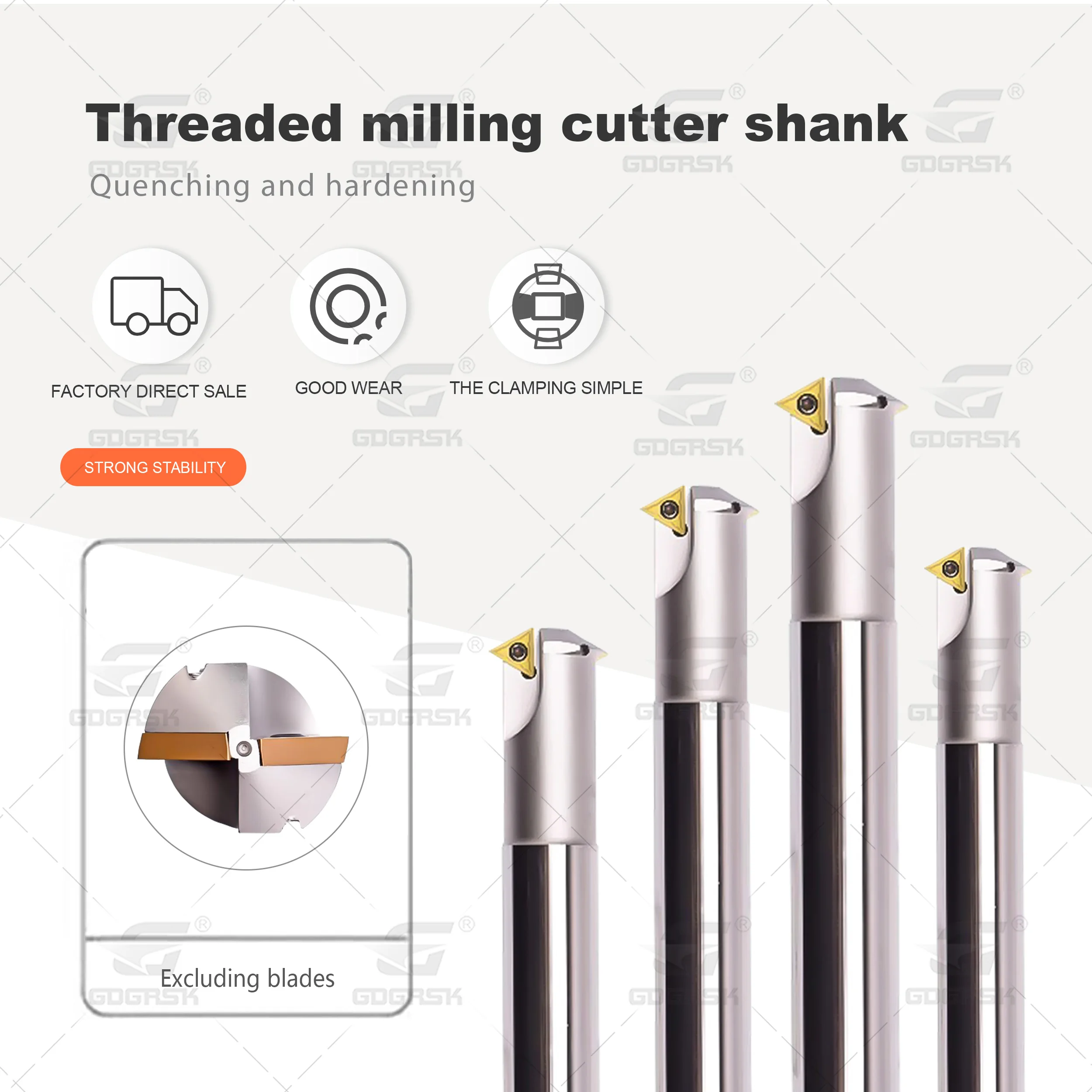 

CNC Lathe LYD Milling Cutter Rod LYD-C16-D20-150L-2T Lifting Ring Thread Milling Cutter Rod M30 M36 M42 M48 Milling Cutter Rod