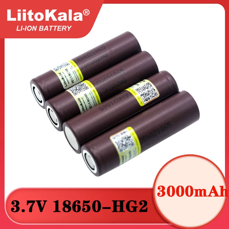 100% New HG2 18650 3000mAh Rechargeable battery 18650HG2 3.6V discharge 20A Max 35A Power batteries