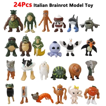 Italian Brainrot Action Figure Set, Tung Sahur Tralalero Model, Fun Desktop Decorations…