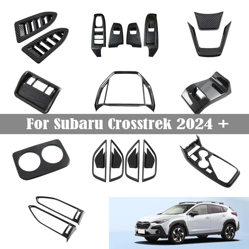 لسوبارو Crosstrek 2024 2025 ABS الملحقات الداخلية نوافذ السيارات رفع التبديل لوحة التحكم الديكور غطاء الكسوة ملصق