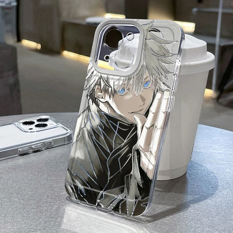 New luxury Gojo Satoru Soft Clear Case protection for iPhone 15 14 13 12 11 14 Pro Max XS XR 7 8 Plus X SE Coque