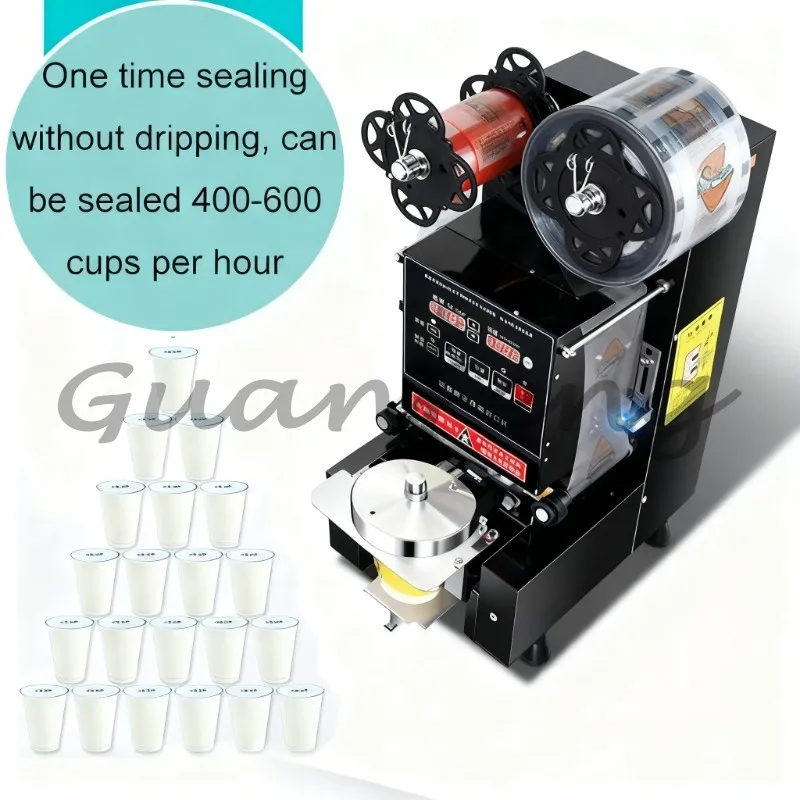 Disposable Bubble Tea Jelly Cup Sealing Machine Electric Boba Yogurt Cup Sealing Machine