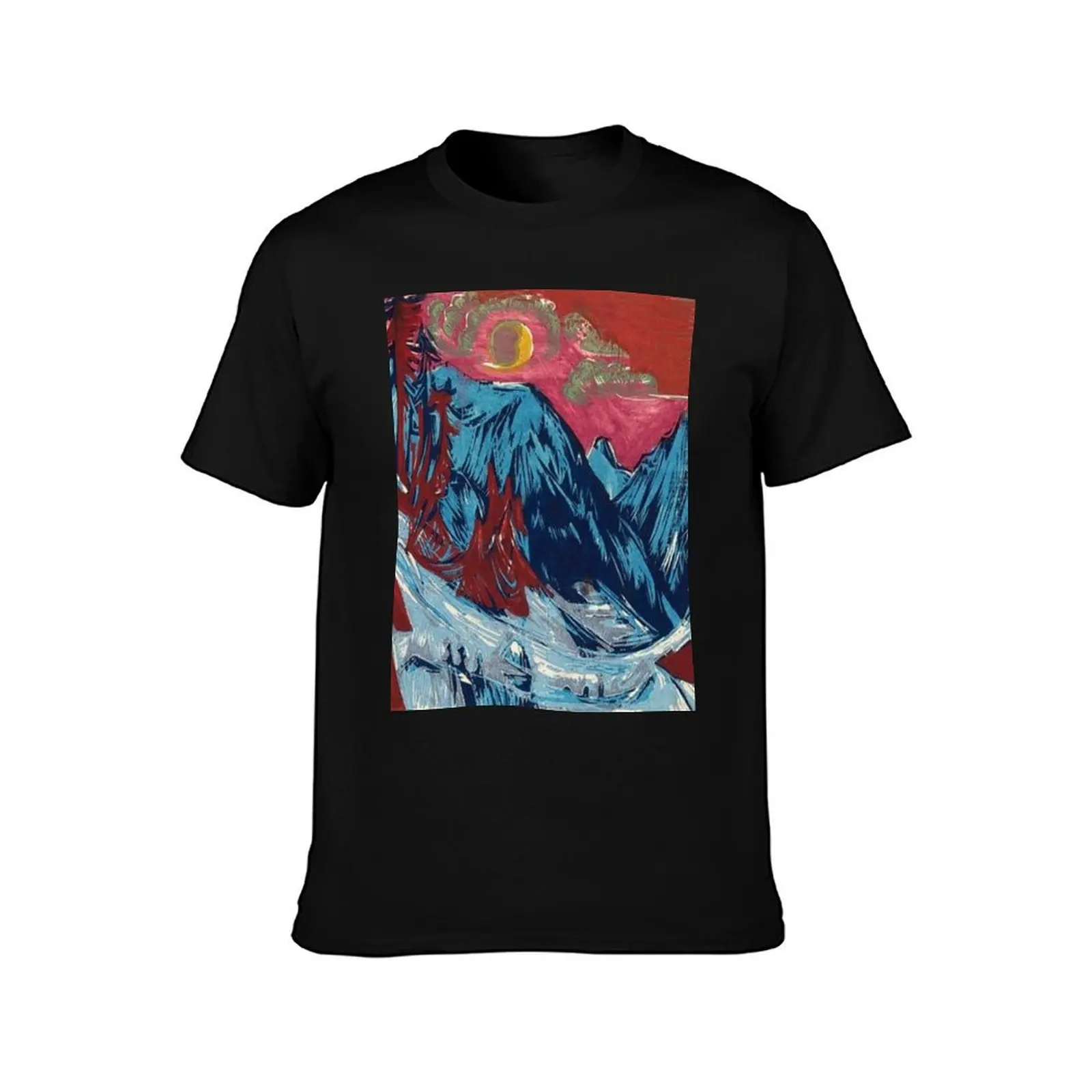 Ernst Ludwig Kirchner Mountains T-Shirt Christmas Theme Tee Top T-Shirt