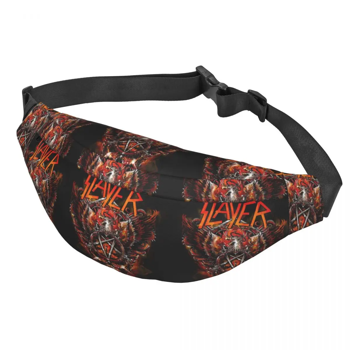 Custom Cool Heavy Metal Rock Band Slayers Fanny Pack for Traveling Men Women Sling Crossbody Waist Bag Phone Money Pouch