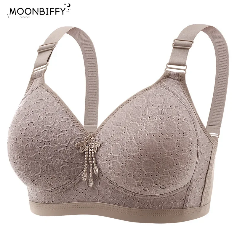 Large Size No Steel Ring Comfortable Women\'s Bra Sweat-absorbing Top Sexy Thin Mold Cup Soft Bras for Women Brasieres Para Mujer