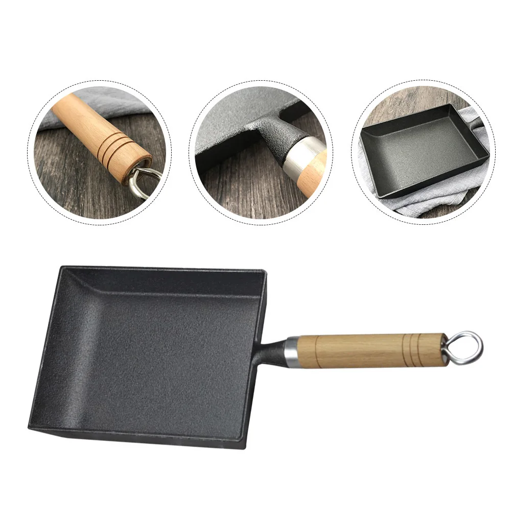 

1pc Nonstick Skillet 10 Inch Flat Bottom Pan Cast Iron Cooking Griddle For Frying Eggs Pancakes Burgers Steak Fish Chicken