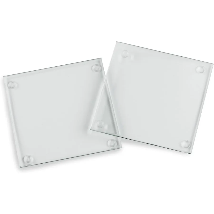 

Clear Glass Drink Coasters Set of 12 - DIY Sublimation Blanks for Drink Coasters Wedding Favors Home Décor Bridal Shower Gifts