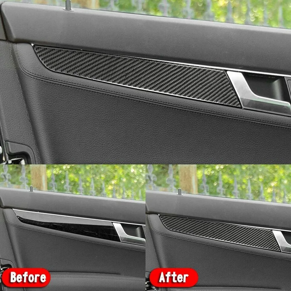 

Interior Door Panel Cover Trim Interior Accessories ABS For C Class W204 07-13