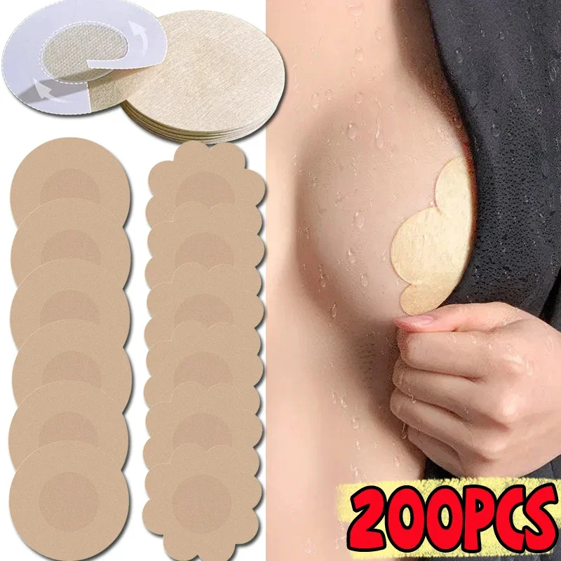 

200/10pcs Nipple Cover Stickers Women Breast Lift Tape Pasties Invisible Self-Adhesive Disposable Bra Padding Chest Paste Patch