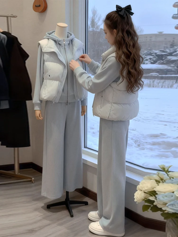 

Faionable Slimming Autumn 2026 Women's High-End Loose plus Size Tee-Piece Set Casual Sle Comfortable Universal Fit