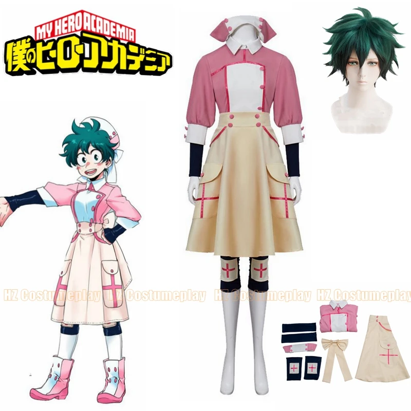 

Женский костюм медсестры Деку для косплея Izuku Midoriya, униформа для косплея, комплект платья, костюм для взрослых