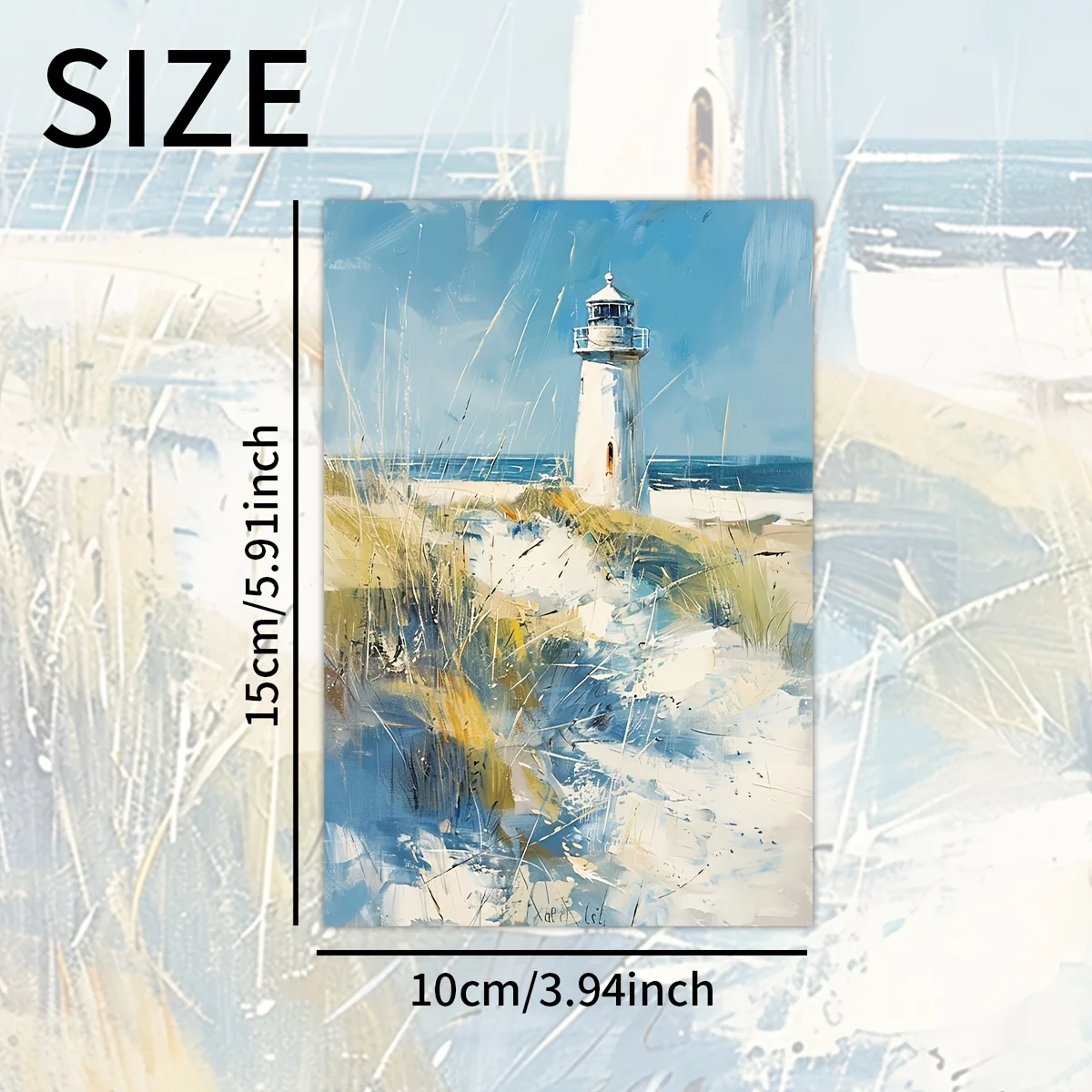 20PCS Summer Seaside Beach Art Postcards, Ocean Lighthouse Sailing Scenery, Beach Enthusiasts Holiday Gifts, Used for Scrapbook