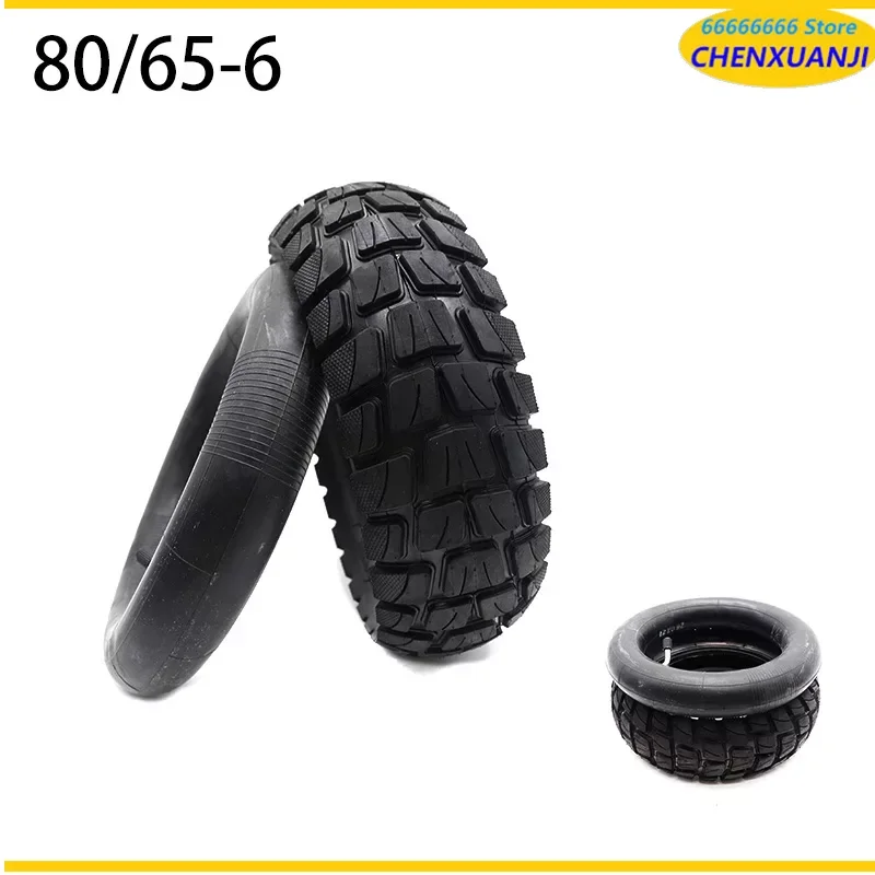 

80/65-6 Inner Tube and Outer Tyre for Electric Scooter E-Bike 10x3.0-6 Thicken Widen Hard Wear-resistant Road Tires