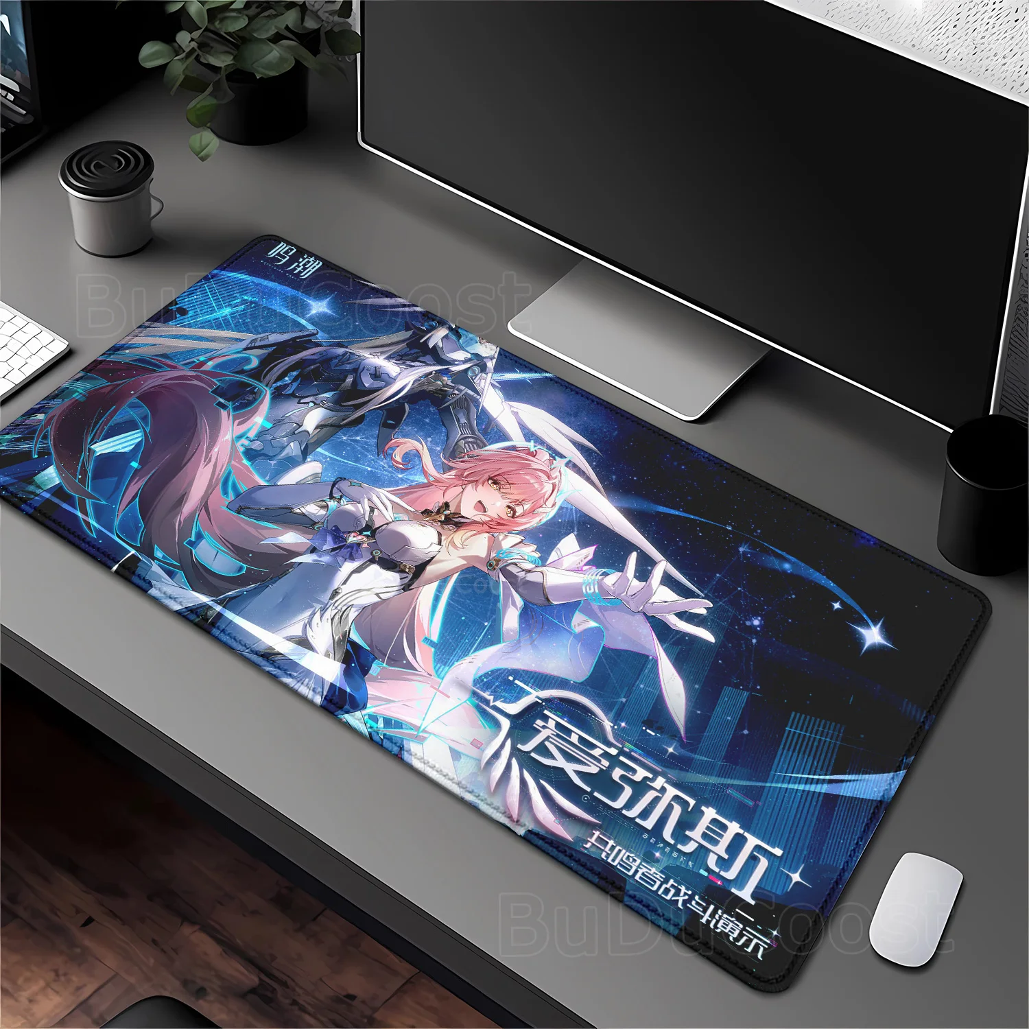 Aemeath Wuthering Waves Mousepad Computer Gaming offices keyboard Mouse Pad Anime Non-slip Rubber HD Printing 400x900mm Desk Mat