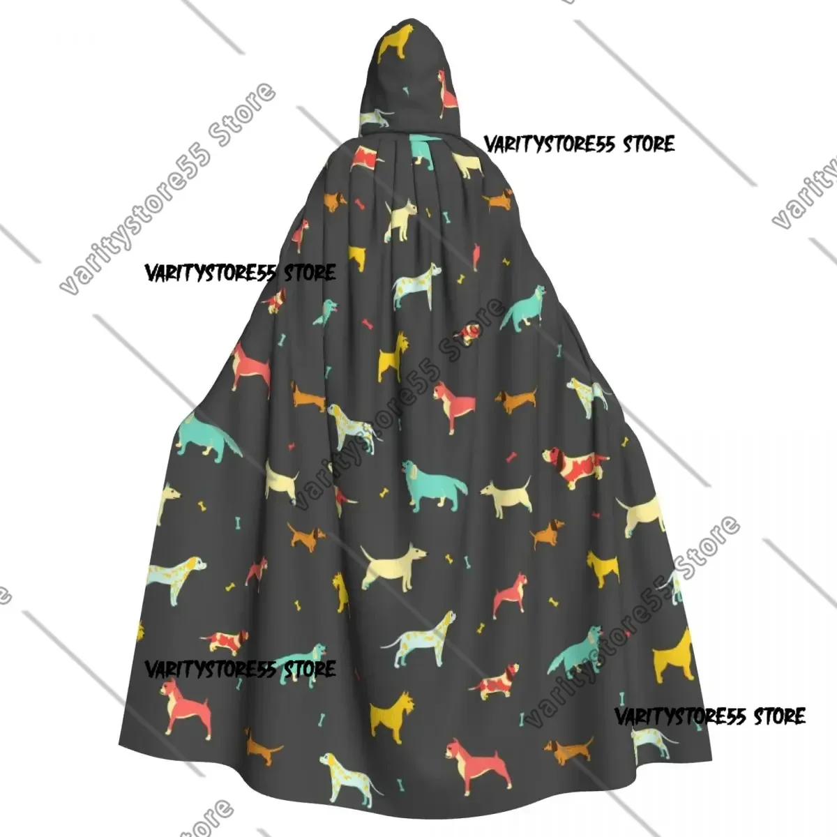 

Модная ночная одежда, подходящая для мужчин и женщин, плащ с капюшоном, полиэстер, унисекс, накидка ведьмы, аксессуар для костюма, милая разная собака