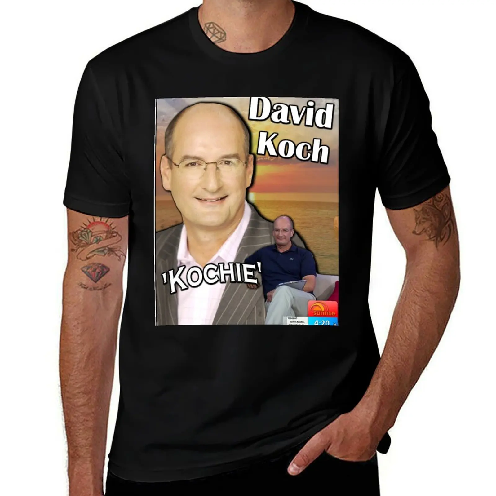 Футболка David 'Kochie' Koch, спортивная базовая модель с коротким рукавом.
