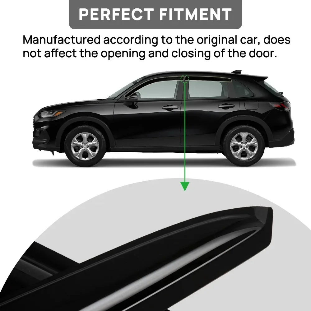 For Toyota Corolla Cross 2022-2025 Car 4PCS Side Window Vent Visor Window Deflectors 4PCS Side Vent Visor Window Deflectors