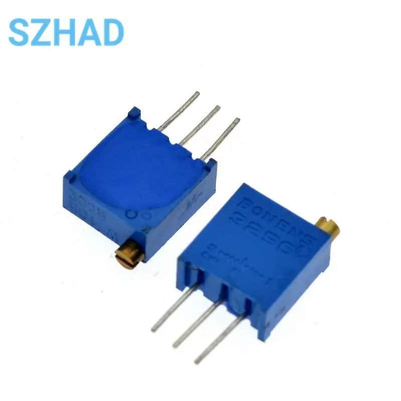 10PCS 3296 potentiometer Kit High Precision 3296W Variable Resistor 100R -1M 200R 500R 1k 2k 5K 10K 20K 50K 100K 200k 500k