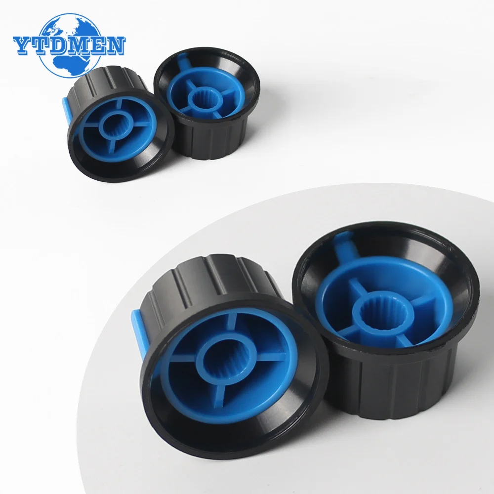 5PCS 24x15mm Potentiometer Knob Cap Blue Flower-axis Volume Control Knobs for Encoder Diy Kit