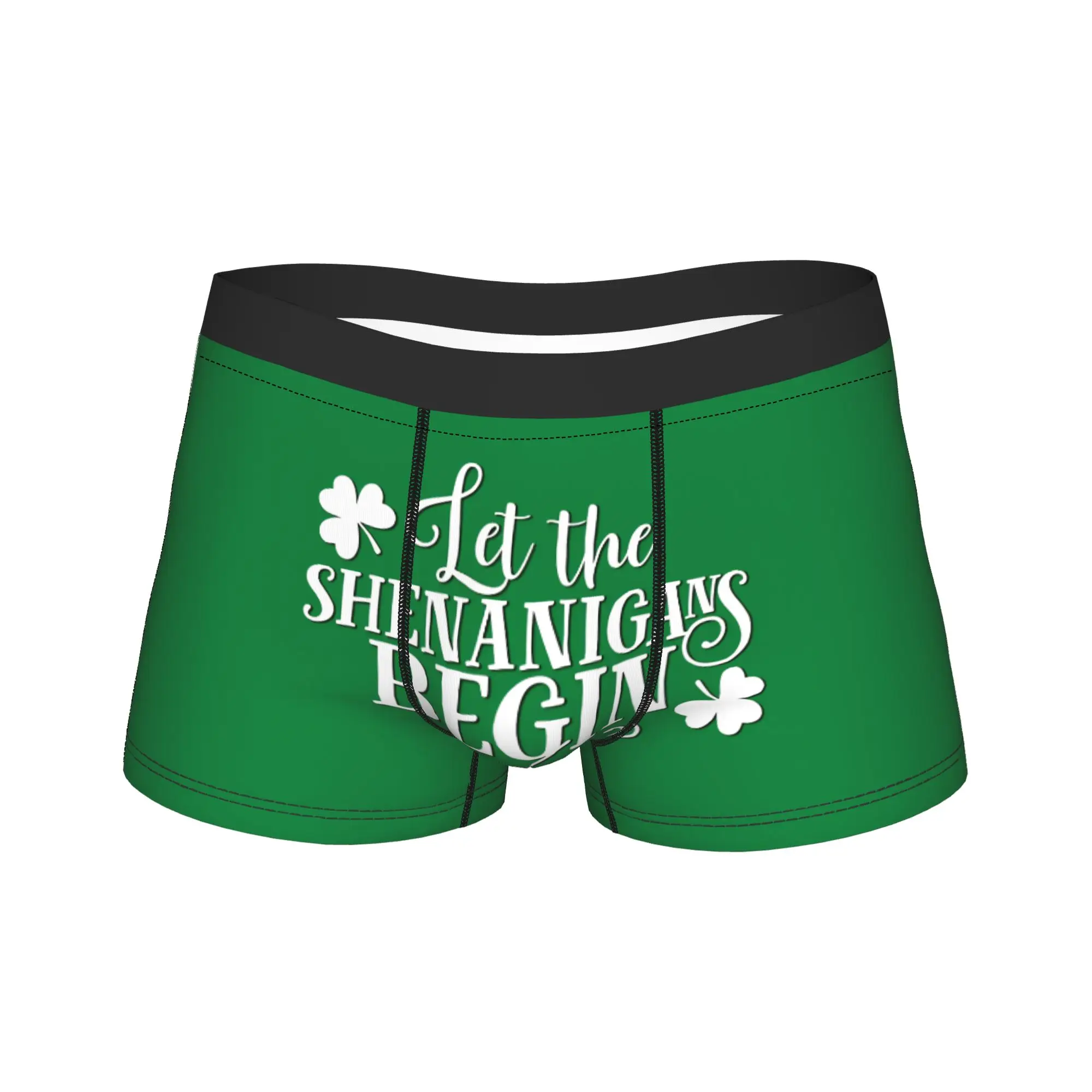 

St Patricks Day Boxer Shorts 3D Pouch Underwear Trenky Printing Boxer Brief Sexy Soft Male Underpants Plus Size