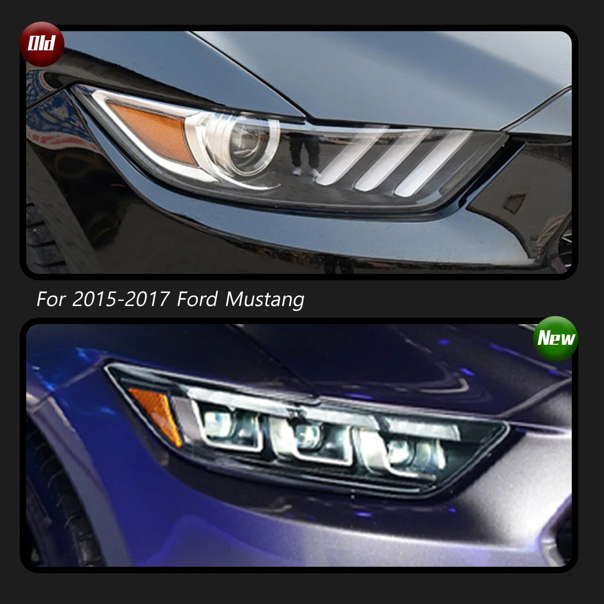 

TYPY Car For Ford Mustang Headlights 2015-2017 Upgrade Modified to New DRL Dynamic Turn Signal LED Headlight Auto Accessories