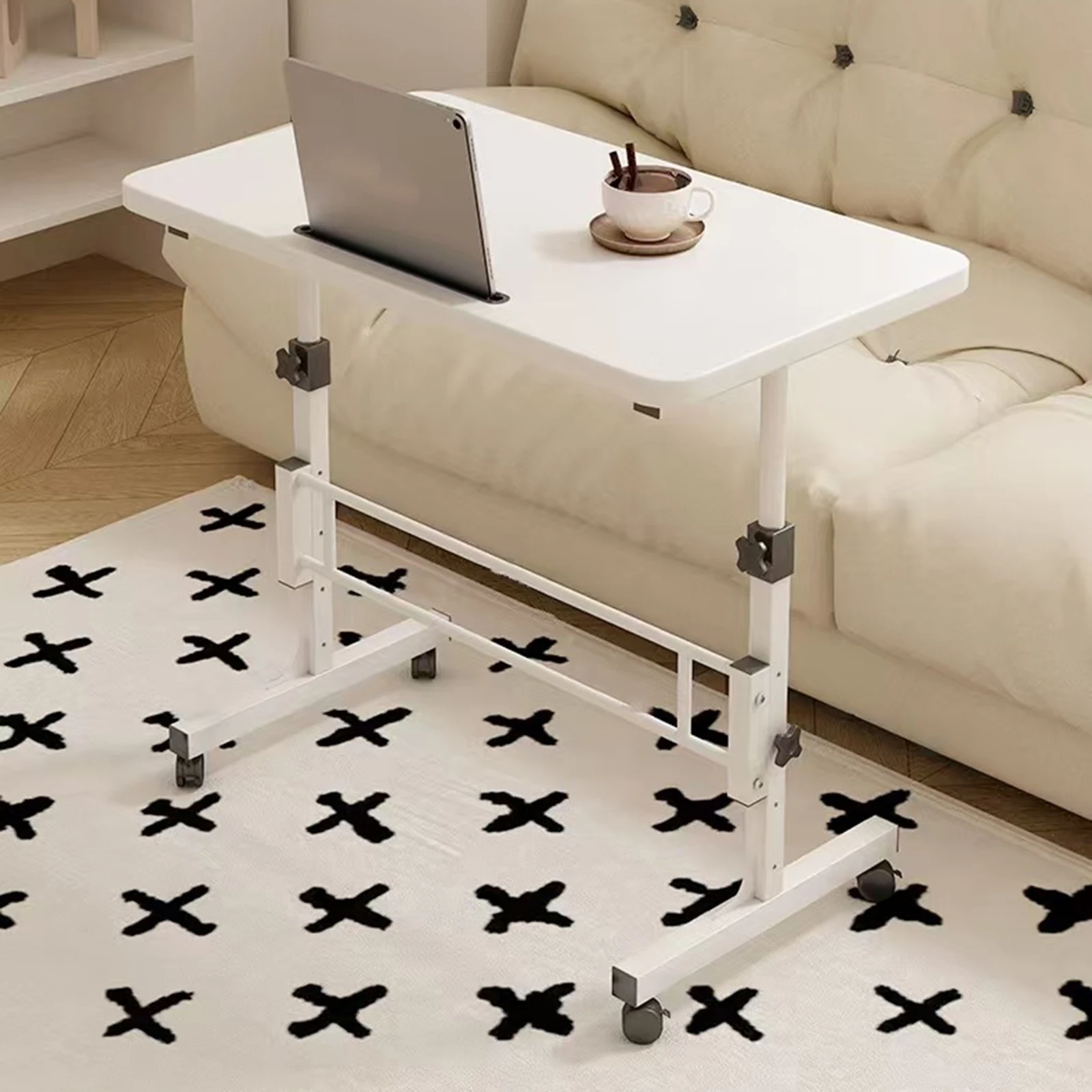 

Mobile Stand Up Desk Adjustable Height Rolling Desk 16x31.5 Inch for Home Office