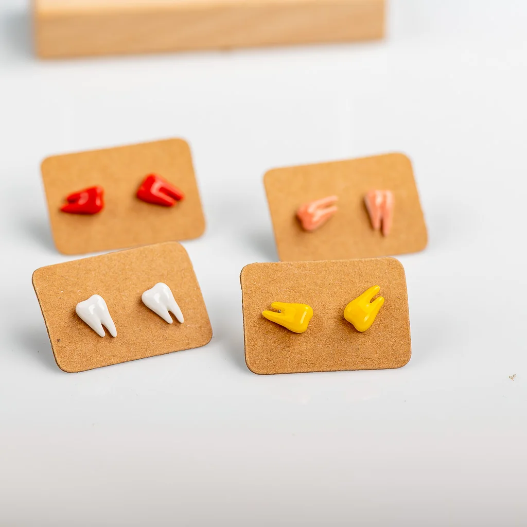 Small And Cute Porcelain Multicolor Earrings Anti-allergic #LY506 парные вещи oorknoppen atacado серьги 2021