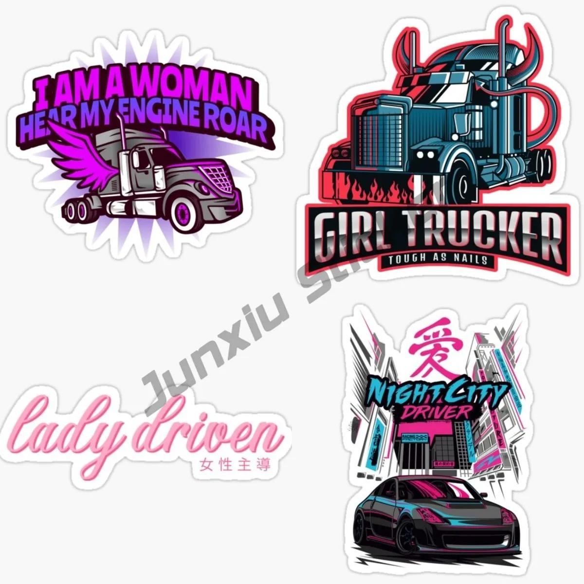 

Lady Driver Vinyl Decal Sticker Graphic Car Truck Van SUV Stickers for Windows, Cars, Trucks