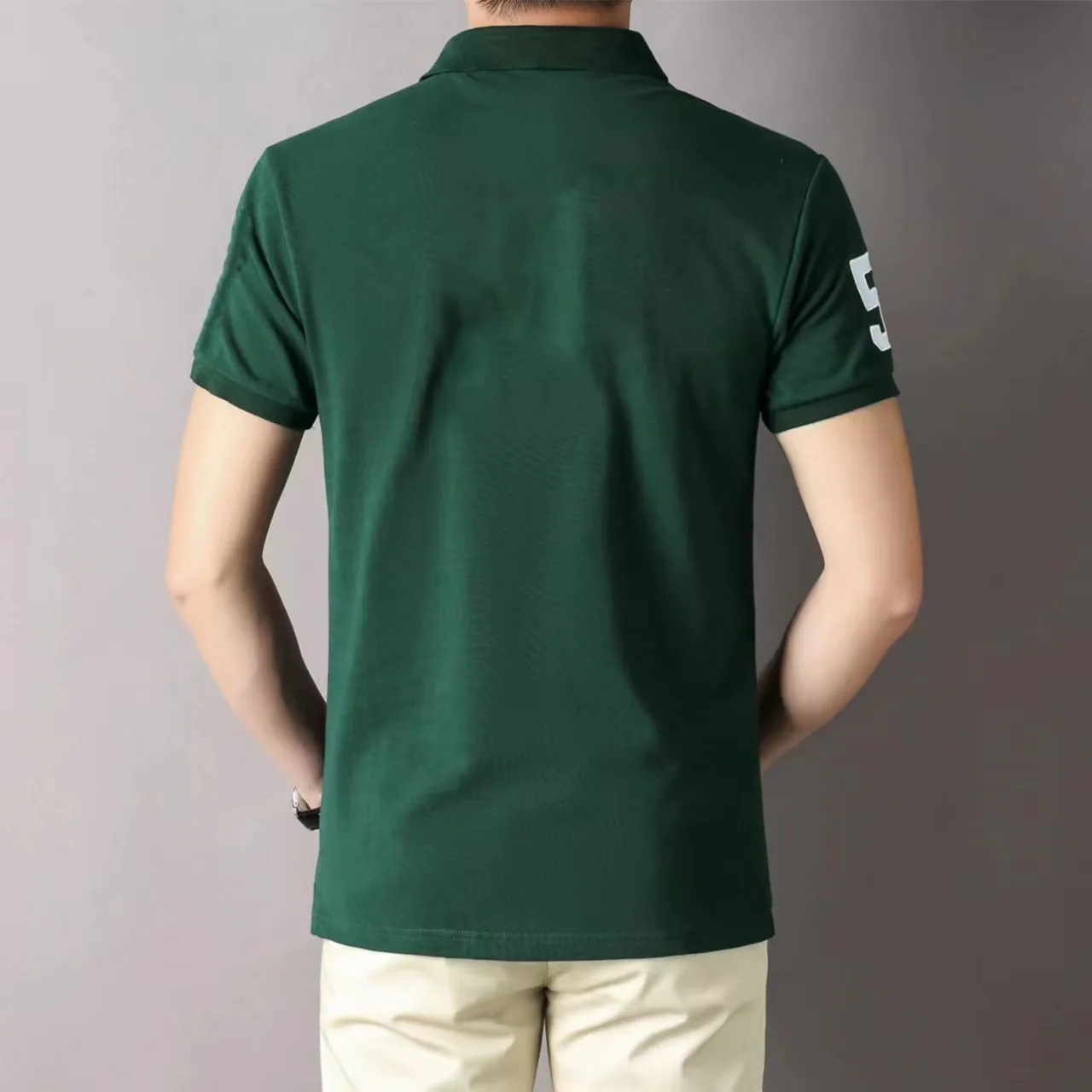 2024 New Summer Italy Men's Polo Shirt Green Plus EU Size 7XL Short Sleeve MILAN Embroidery Casual Sports Collar T Shirt for Man