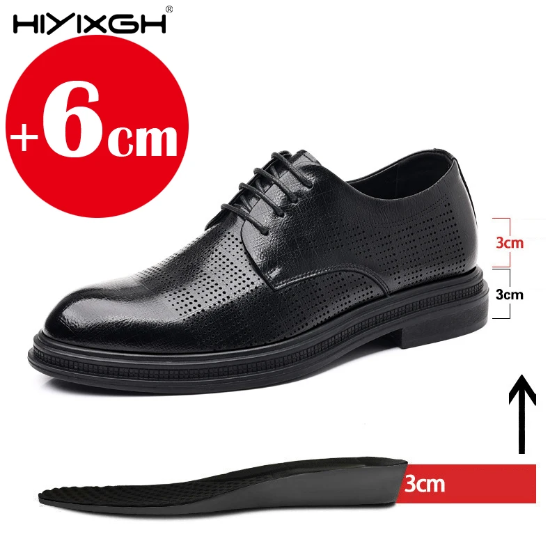 

Летние туфли-лифты, мужские формальные туфли 6 см, мужские формальные туфли, весна/лето, классические деловые роскошные мужские оксфорды