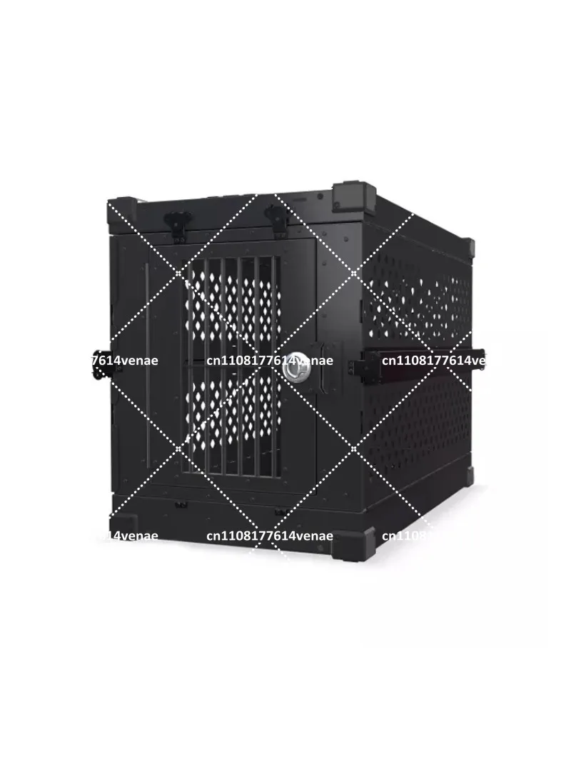 Heavy Duty Aluminum Large Dog Crate for Travel, Folding Pet Kennel Cage for German Shepherd XL