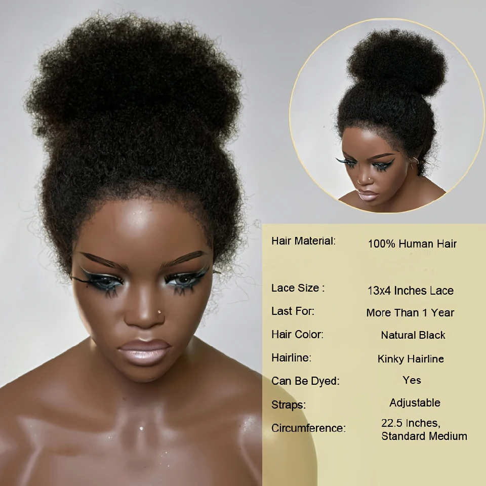 250% Density Glueless Afro Curly Wigs Human Hair Short Kinky Curly Natural Black Wigs With Bangs Fluffy Natural Bob Wigs On Sale