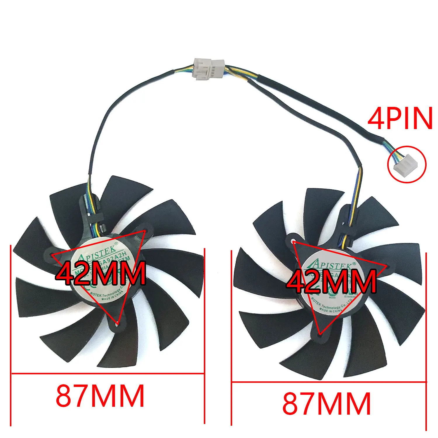 Nieuwe 87Mm 4PIN GA92A2H Gtx 1660 Gpu Fan, voor Zotac Geforce Rtx 2060 2070 Super Mini Gtx Gtx 1660 1660Ti Videokaart Koelventilator