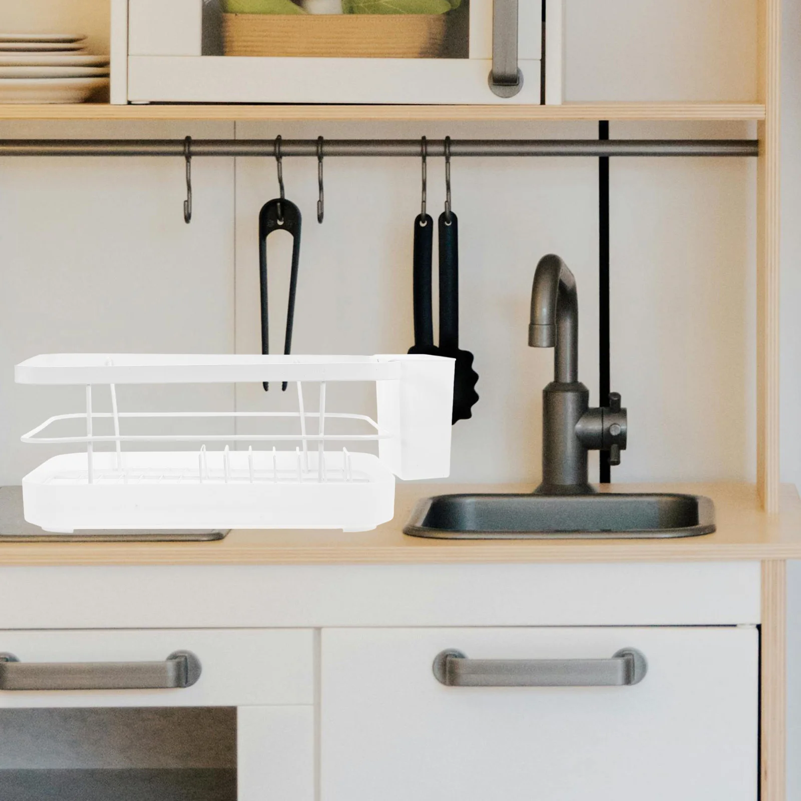 

1 Set Of Bowl Dish Drying Rack Kitchen Counter Organizer Storage Stand For Plates Utensils Silverware Drainer Rack Dishes Holder