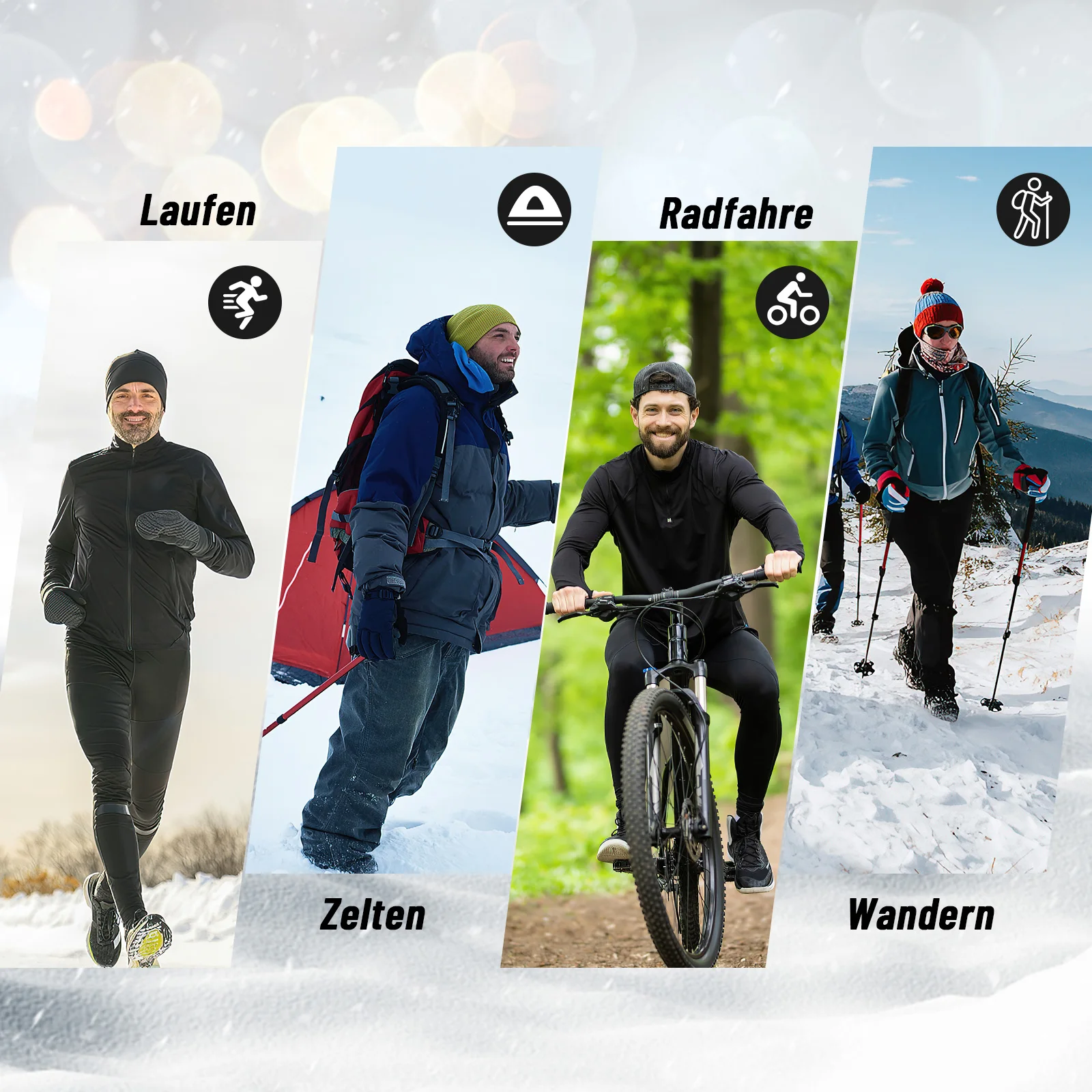 WEST BIKING Winter-Fleece-Radhose, winddicht, wasserdicht, Herren-Thermo-Fahrradhose, MTB-Outdoor-Sporthose, Schwarz, S-4XL – Detail 11