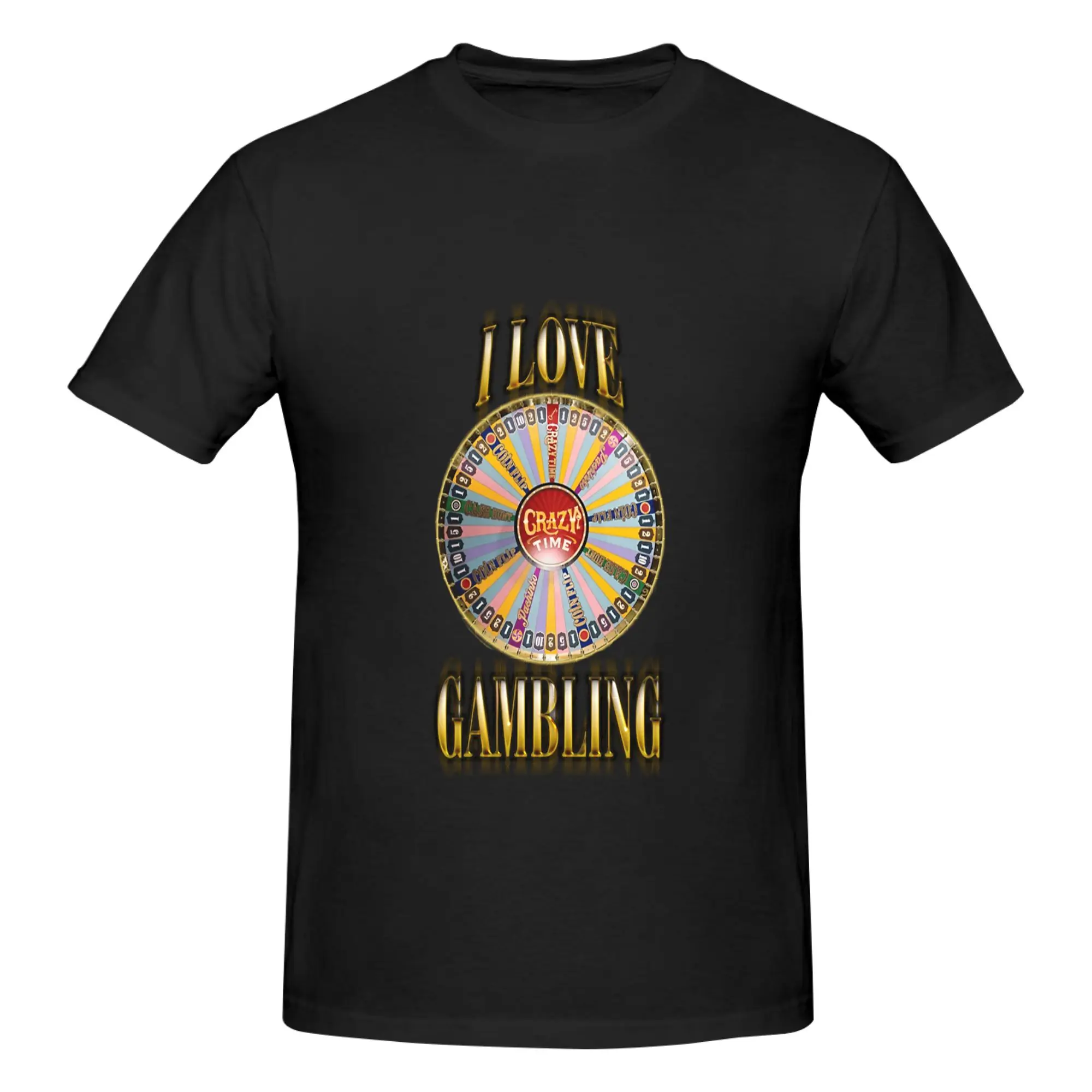 Funny Crazy Time I Love Gambling Spin Wheel  Men's Printed T-Shirt Unisex T shirtBoys