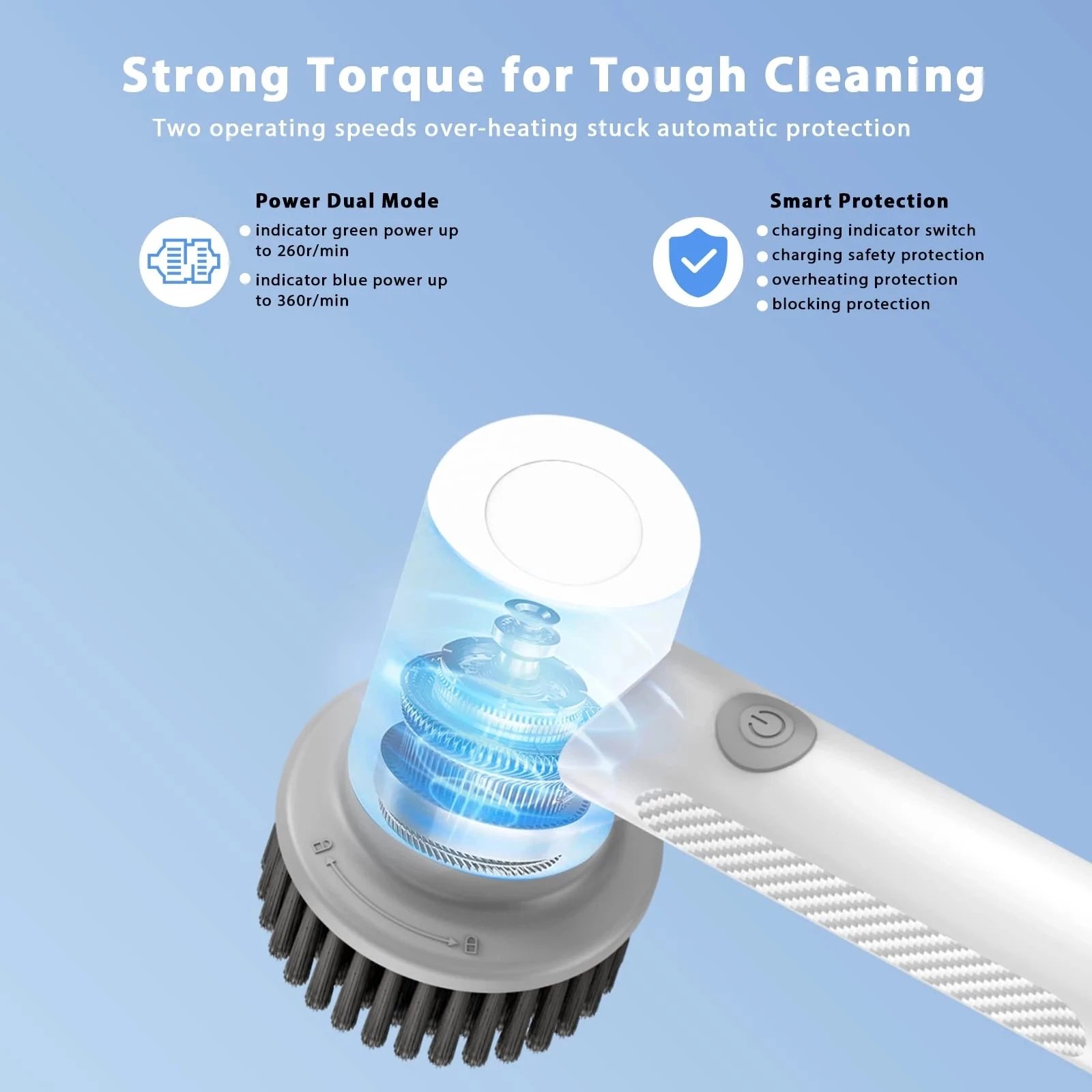 mijia Wireless Electric Cleaning Brush Housework Kitchen Dishwashing Brush Bathtub Tile Professional Cleaning Brush Labor Savin