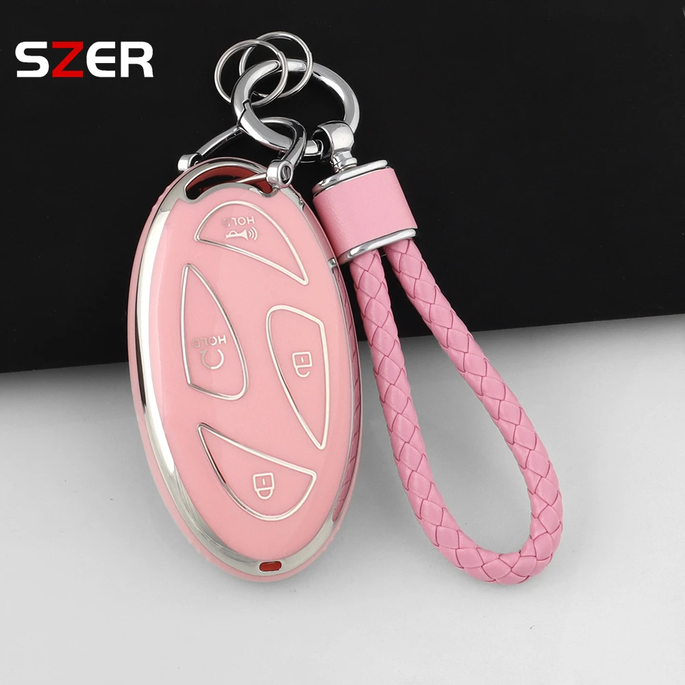 TPU Auto Fernbedienung Smart Key Fall Abdeckung Für Hyundai IONIQ 6 Neue Grand Prix GN7 Kona 5 7 Tasten Geschützt schlüsselbund Fob Zubehör