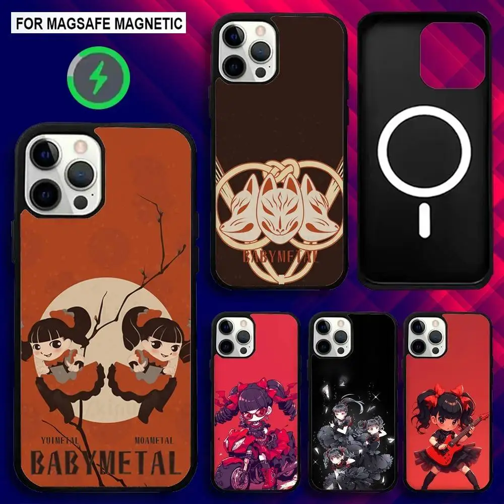 

Phone Case For iPhone 17,16,15,14,13,12,11,Pro,Max,Plus,Mini,SE4,E Magnetic B-Babymetal Girl Idol Magsafe Wireless Charging