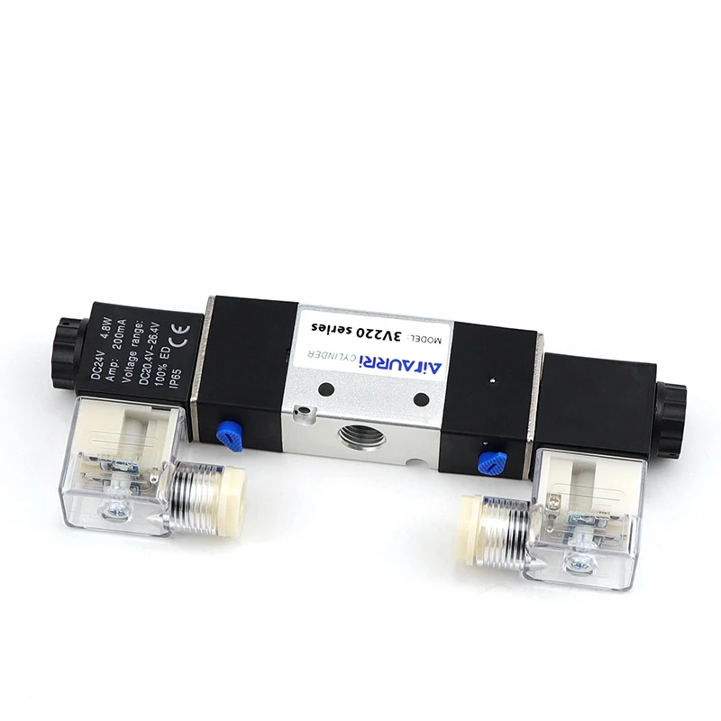 

3V220-08 DC24V DC12V AC110V AC220V Pneumatic Air Solenoid Valve Two Position Three-Way AC220V Normally Closed Valve