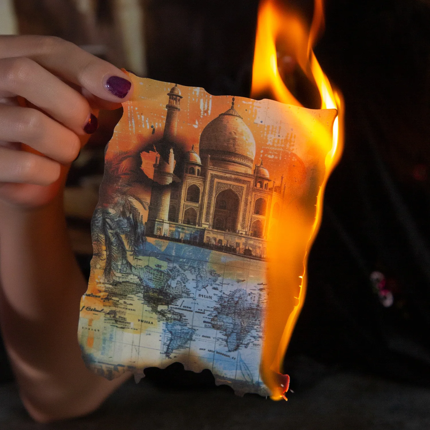 50pcs/lot Memo Pads Material Paper Burning Trace Narrative Junk Journal Scrapbooking paper Decoration stationery