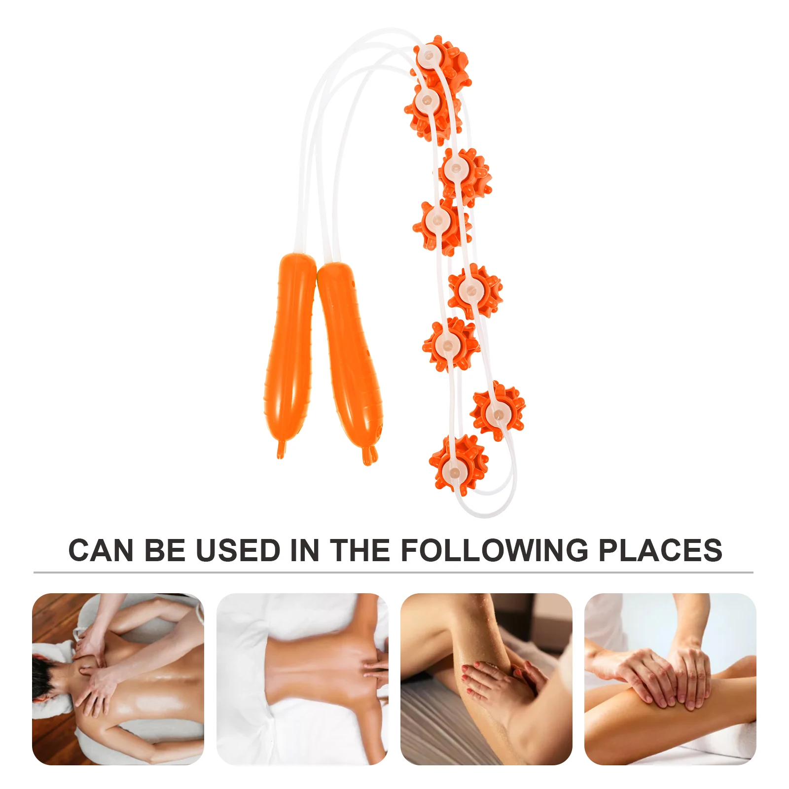 

Silicone Back Body Roller Muscle Pain Relief Portable Massage Stick Foot Neck Waist Tool Rope for Travel Gym Home Use